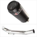 Lextek CP9C Full Carbon Silencer with S/Steel Link Pipe For Triumph Tiger 1200 Explorer 2012 - 2018
