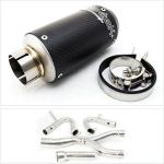 Lextek S/Steel Exhaust System CP8C Full Carbon Silencer For BMW R1200 GS + GS Adventure + RT 13-18 / R1200 R + RS 14 - 18