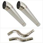 Lextek MP4 Megaphone Twin Silencers with S/Steel Link Pipe For KTM 990 Adventure 2006 - 2012