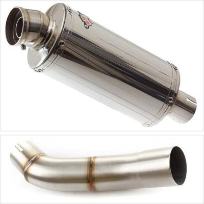 Lextek OP5 Polished Silencer With S/Steel Link Pipe For Triumph Street triple 765 2017 - 2019