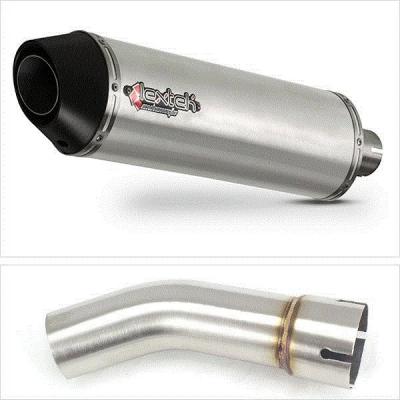 Lextek RP1 Gloss carbon Tip Silencer With S/Steel Link Pipe For Suzuki SV650 2003 - 2015