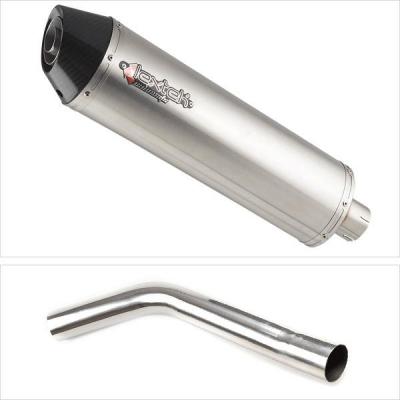 Lextek S/Steel Exhaust System RP1 Gloss Carbon Tip Oval Silencer For Triumph Tiger 800 2010 - 2019
