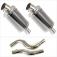 Lextek OP15 Black Chrome Twin Silencers with S/Steel Link Pipe For KTM 990 Adventure 2006 - 2012